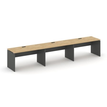 Рабочая станция 1 сторонняя SN-D.ORS-032 (3540х600х750) (Тиквуд Светлый/Антрацит)