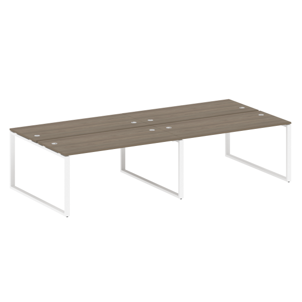 Рабочая станция Metal System Style БО.СМ-4.4 3200x1475x750 (Вяз/Белый металл)