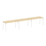 Рабочая станция на 3 рабочих места на А-образном м/к Metal System Style БА.СМ-3.3 4200x720x750 (Дуб наварра/Серый металл)