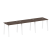 Рабочая станция на 3 рабочих места на А-образном м/к Metal System Style БА.СМ-3.1 3000x720x750 (Дуб наварра/Серый металл)