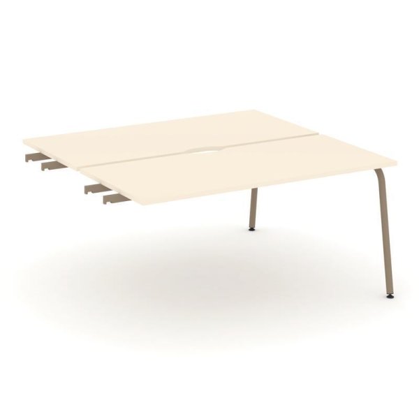 Двойной стол приставка к опорным тумбам ES.D.SPR-4-VK (1580х1500х750) (Сатин/Металл Латте)