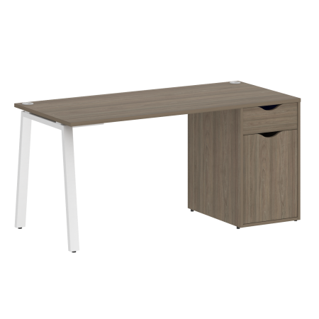 Стол письменный VR.SP-3-158.1.A 1580x720x750 (Вяз благородный/Белый Металл)