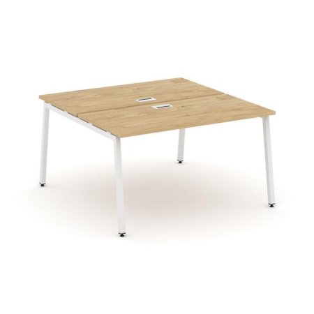 Рабочая станция 2-х сторонняя SN-4A.DRS-003 (1380х1232х750) (Тиквуд Светлый/Металл Белый)