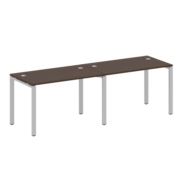 Рабочая станция на 2 раб.места Metal System Style БП.СМ-2.2 2400x720x750 (Венге Цаво/Серый металл)
