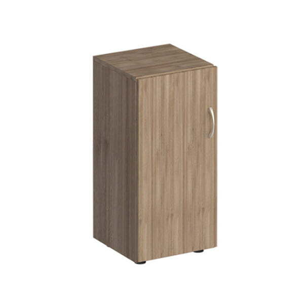 Шкаф для документов низкий узкий закрытый Комфорт К 508 400x380x840 (Дуб шамони темный)