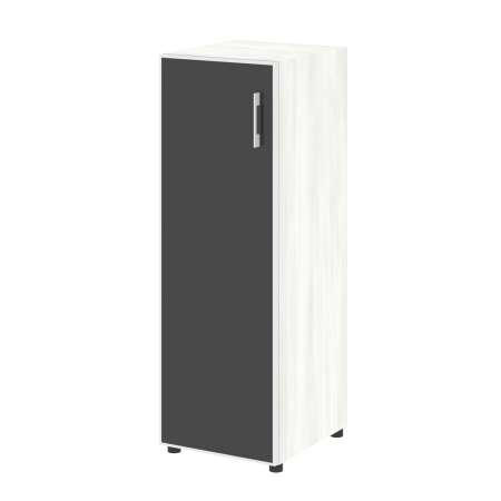 Шкаф для документов узкий со стеклом черным LT.SU-2.4 R (L) Black (Снежная Патина)