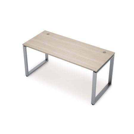 6М-О.679 Стол прямолинейный (1400x700x750) (Шамони светлый/Алюминий матовый)