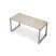 6М-О.679 Стол прямолинейный (1400x700x750) (Шамони светлый/Алюминий матовый)