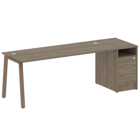 Рабочая станция Metal System Style БА.РС-СТП-1.5 2212x720x750 (Вяз/Мокко металл)