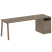Рабочая станция Metal System Style БА.РС-СТП-1.5 2212x720x750 (Дуб Наварра/Серый металл)