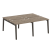 Рабочая станция на деревянных опорах Onix Wood OW.D.RS-4.1.8 1960x1635x750 (Тиквуд Светлый/Дуб Темный)