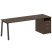 Рабочая станция Metal System Style БА.РС-СТП-1.5 2212x720x750 (Дуб Наварра/Серый металл)