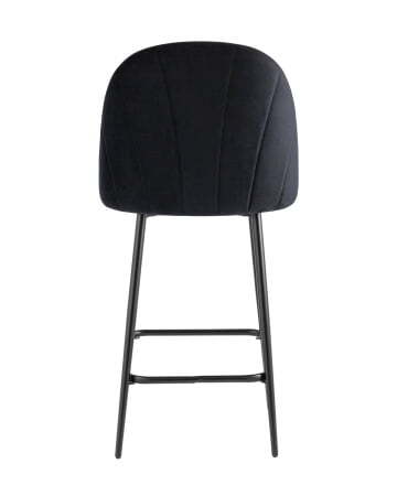 Стул полубарный Логан велюр черный (Стул полубарный Логан черный)