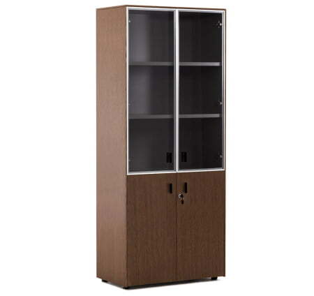 EXE Шкаф комбинированный H197 (Орех/Черный)