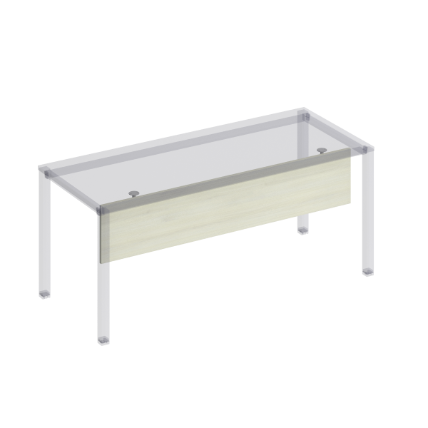 Экран стола защитный (ДСП) с кроншт. для стола 180 на мет. каркасе КФ Комфорт КФ К.815 1650x320x18 (Дуб шамони светлыйСерый)