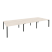 Рабочая станция на П-образном м/к Onix O.MP-D.RS-6.3.8 4140x1635x750 (Тиквуд Темный/Белый Металл)