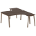 Рабочая станция криволинейная Metal System Style БА.РАС-СА-2.4 1600x2435x750 (Дуб Наварра/Серый металл)