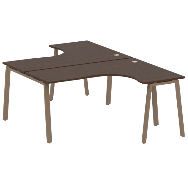 Рабочая станция криволинейная Metal System Style БА.РАС-СА-2.4 1600x2435x750 (Венге Цаво/Мокко металл)