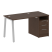 Рабочая станция Metal System Style БА.РС-СТП-1.1 1412x720x750 (Дуб Наварра/Серый металл)