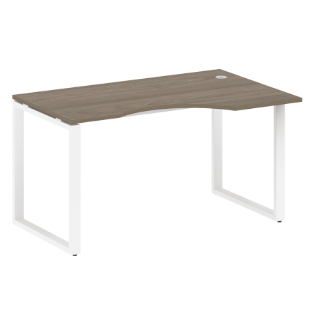 Стол криволинейный правый Metal System Style БО.СА-2 Пр 1400x900x750 (Вяз/Белый металл)