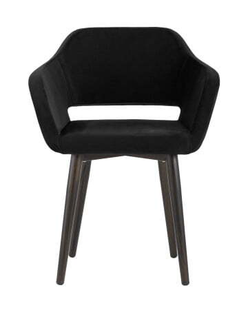 Стул с подлокотниками Саймон велюр черный (Стул Саймон черный)