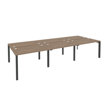 Рабочая станция на П-образном м/к Onix O.MP-D.RS-6.2.7 3540x1475x750 (Дуб Аризона/Черный металл)