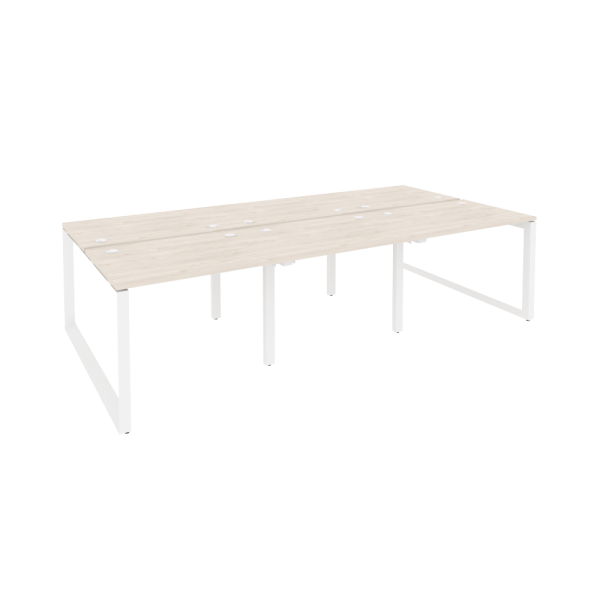 Рабочая станция на О-образном м/к Onix O.MO-D.RS-6.1.7 2940x1475x750 (Денвер Светлый/Белый Металл)