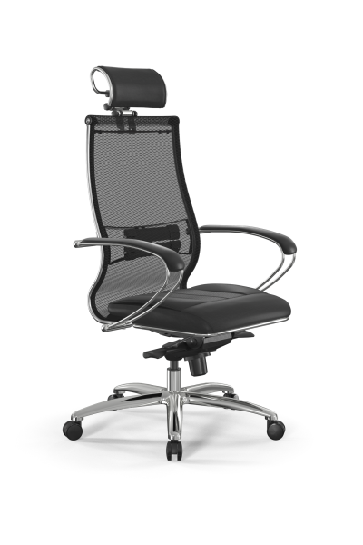 Кресло для руководителя Метта Samurai L2-6K - TS+Infinity /Kc00/Wm06/K2cL/H2cL-3D(M06.B31.G04.W03) (Черный)