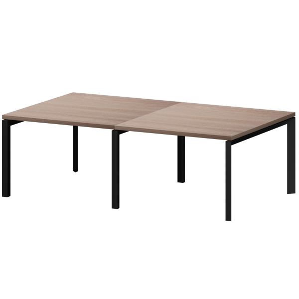 Стол переговорный на металлокаркасе Акцент КТМ-24.14.38 2400x1400x750 (Темный шимо)