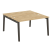 Рабочая станция на деревянных опорах Onix Wood OW.D.RS-2.3.7 1380x1475x750 (Тиквуд Светлый/Дуб Темный)