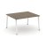 Стол переговорный SN-6A.SPRG-032.3 (1180х1180х750) (Тиквуд Светлый/Металл Антрацит)