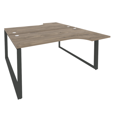 Рабочая станция на О-образном м/к Onix O.MO-D.SA-1 1580x1995x750 (Тиквуд Темный/Черный металл)