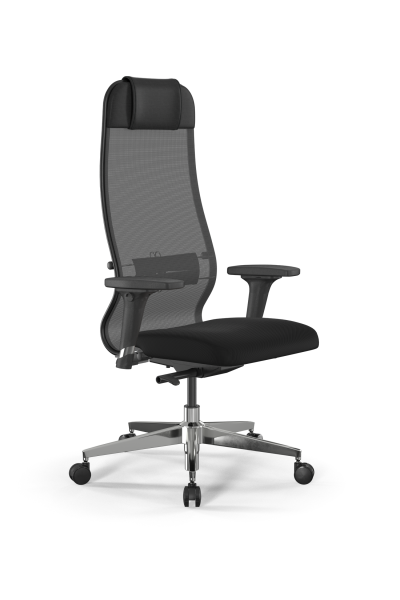 Кресло для руководителя Метта SynchroSit 10 B1-111D - X2+UMF(X1) /Ub00/Wh00/D02P(M23.B22.G18.W03) (Черный)