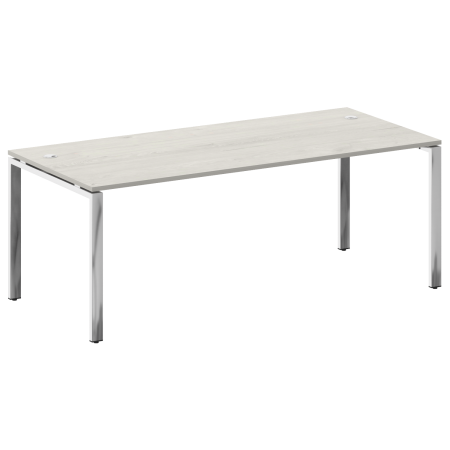 Стол рабочий руководителя на П-обр. м/к БП.СРР-6.9 2000x900x750 (Дуб Наварра/Нерж. Сталь)