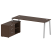 Рабочая станция с тумбой на А-образном м/к Metal System Style БА.РС-СТС-2.5 (L) 1900x1520x750 (Дуб наварра/Серый металл)