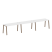 Рабочая станция на 3 рабочих места на А-образном м/к Metal System Style БА.СМ-3.3 4200x720x750 (Дуб наварра/Серый металл)