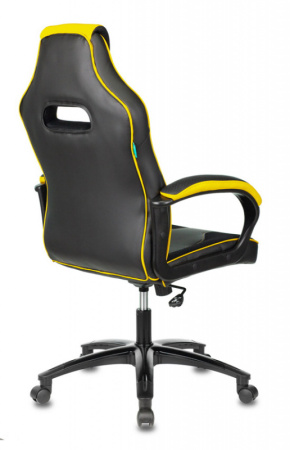 Кресло игровое Zombie VIKING 2 AERO черный/желтый эко.кожа/ткань крестов. пластик (Желтый)