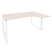 Стол эргономичный правый на О-образном м/к Onix O.MO-SA-4R 1580x1180x750 (Тиквуд Темный/Белый Металл)