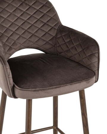 Стул полубарный Венера диамант велюр коричневый (Стул полубарный Венера диамант коричневый)