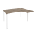 Стол эргономичный правый на П-образном м/к Onix O.MP-SA-3R 1380x1180x750 (Тиквуд Темный/Белый Металл)