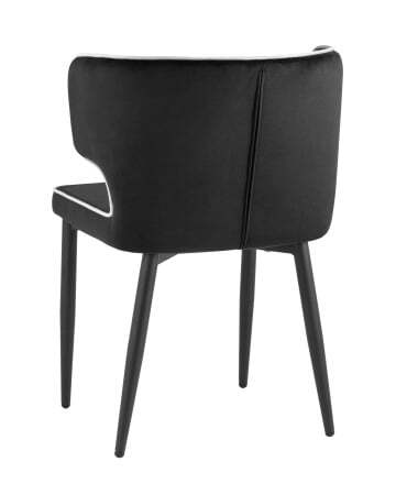 Стул Матео с кантом велюр черный (Стул Матео черный)