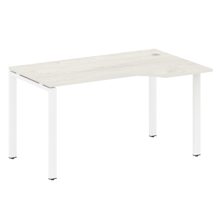 Стол криволинейный правый Metal System Style БП.СА-2 Пр 1400x900x750 (Дуб Наварра/Белый металл)