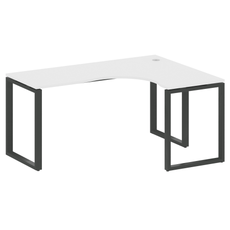 Стол криволинейный правый Metal System Style БО.СА-4 R 1600x1200x750 (Белый/Антрацит металл)