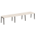 Стол переговорный на деревянных опорах Onix Wood OW.PRG-3.3 4140x980x750 (Тиквуд Светлый/Дуб Темный)