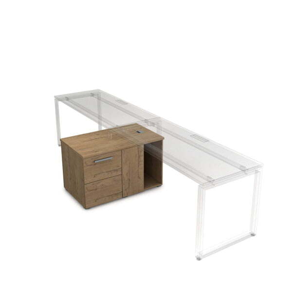 9Т.020 Тумба двусторонняя (1000x600x620) (Teakwood)