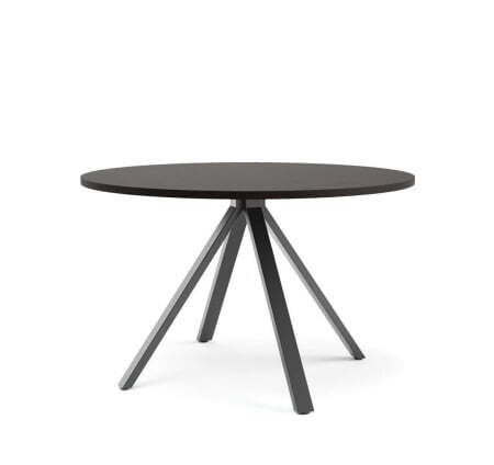 Стол для переговоров опоры черные Fermo AS120B/V3 1200x1200x750 (ВенгеЧерный)