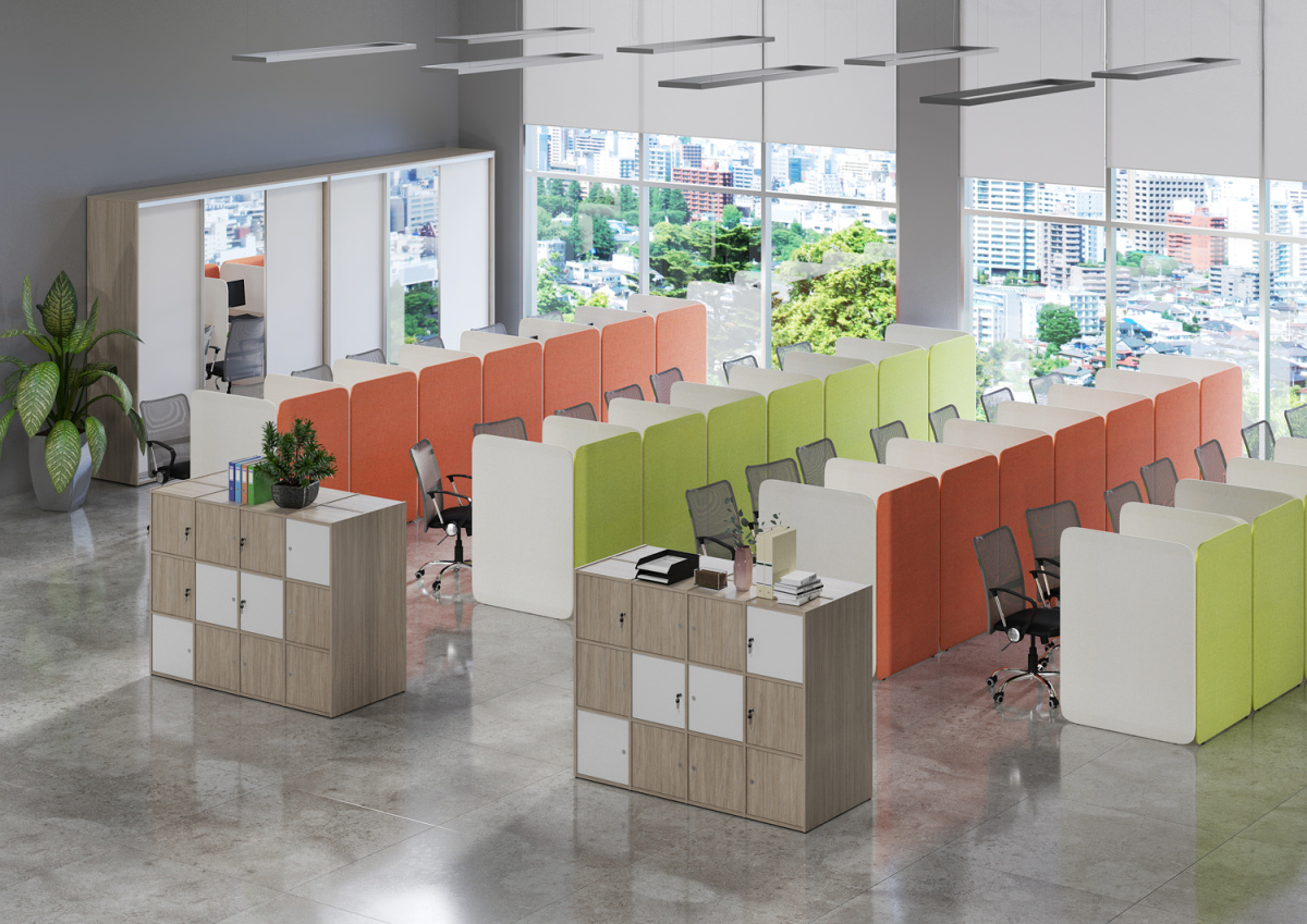 Мобильные перегородки Колл-центр