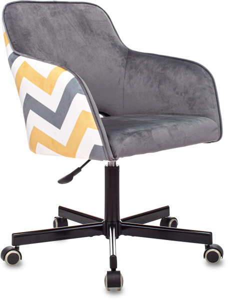 Кресло CH-380M серая жемчужина Italia 26 зигзаг крестов. металл (Серо-голубой)