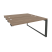 Стол-приставка двойной на О-образном м/к к опорным элем. Onix O.MO-D.SPR-3.7 1380x1475x750 (Тиквуд Темный/Белый Металл)
