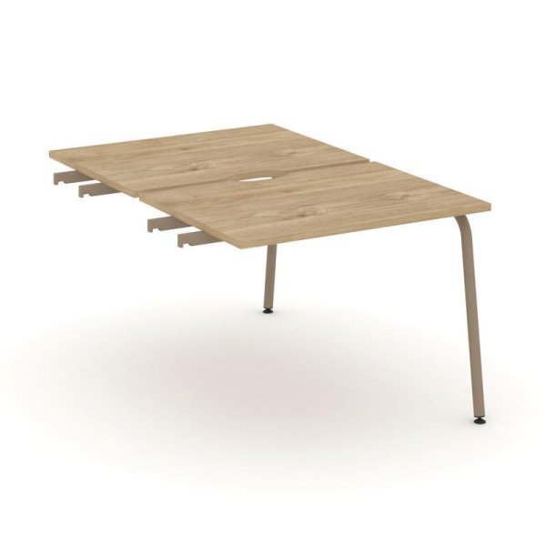 Двойной стол приставка к опорным тумбам ES.D.SPR-1-VK (980х1500х750) (Тиквуд Светлый/Металл Латте)